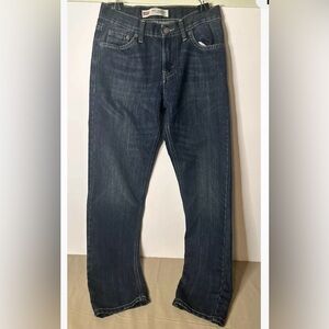 Levis 502 Jeans Regular Straight Leg Girls Sz 14 Jeans Measures 26x27 Dark Blue